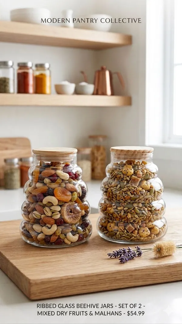 Shubh_Aura_Pack_of_2,_heavy_glass_spriral_design_air_tight_jar_container_with_wooden_lid,_size_1000ml