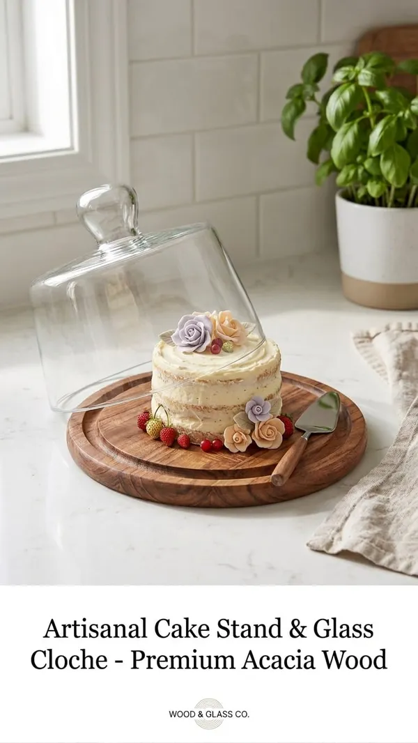 Shubh_Aura_wooden_base_cake/dessert_stand_with_glass_cloche_10"_dia,_Natural_wood_surface_to_keep_the_cakes_&_heavy_weight_glass_cloche_to_cover,__perfect_for_serving_cake_&_dessert_in_home_parties