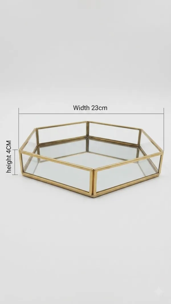 Shubh_Aura_Gold_color_premium_mirror_glass_tray_multi_purpose_to_use_for_serving_or_make_up_organiser