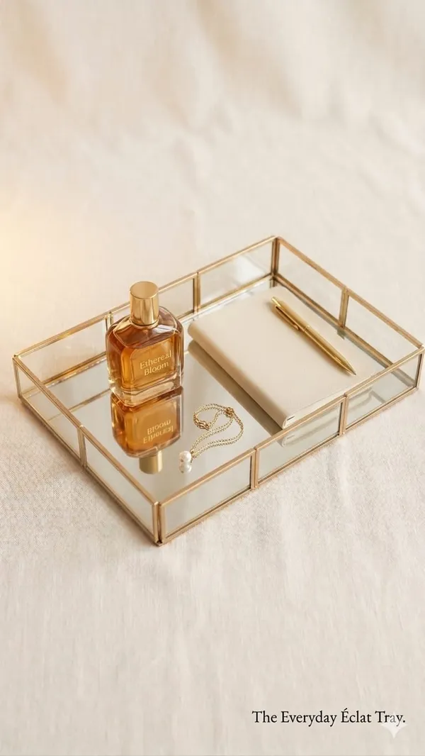 Shubh_Aura_Gold_color_premium_mirror_glass_tray_multi_purpose_to_use_for_serving_or_make_up_organiser