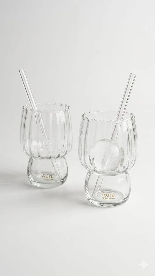Shubh_Aura_4_Pack_Japanese_style_Glass_Tumbler_with_glass_Straw_for_coffee,_ice_tea,_milk_shakes_and_mocktails_500ml