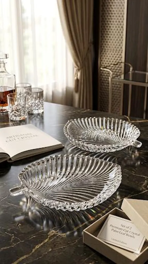 Shubh_Aura_Crystal_heavy_weight_2_Pack_Glass_leaf_Serving_Platter_for_nuts_and_snack_serve