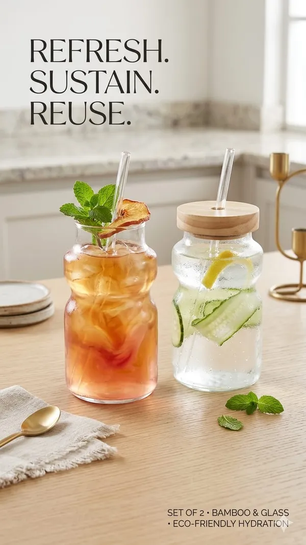 Shubh_Aura_4_Pack_Japanese_style_Glass_Tumbler_with_Wooden_Lid_and_Straw_for_coffee,_ice_tea,_milk_shakes_and_mocktails_500ml