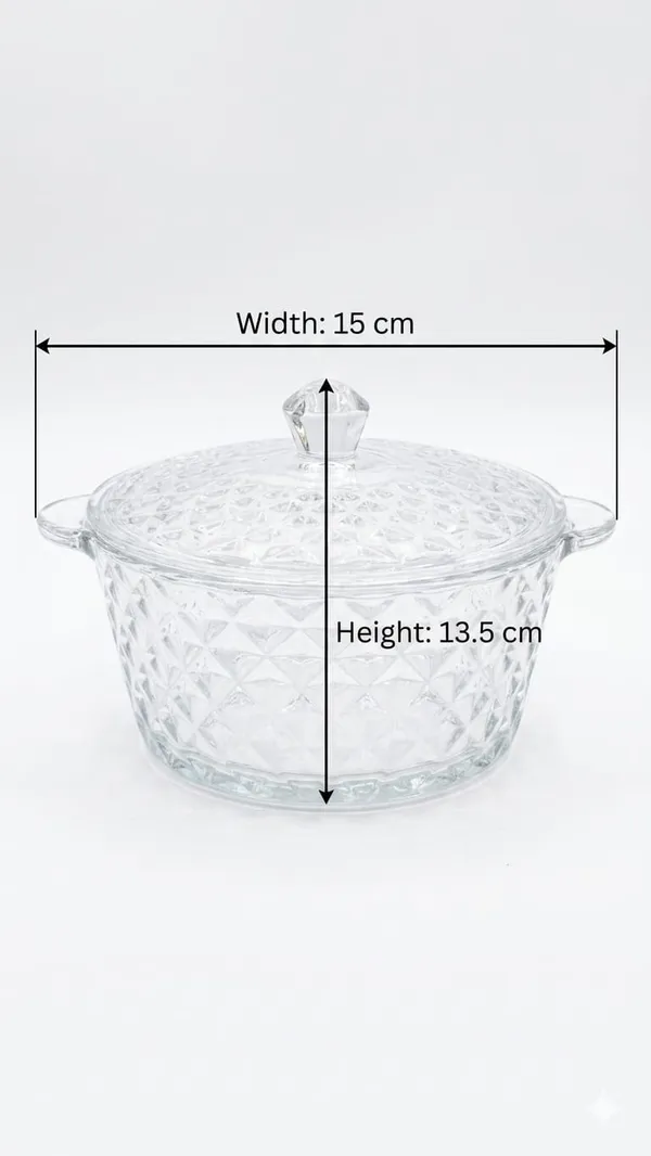 Shubh_aura_set_oif_2_embossed_Glass_Casserolle_dish_with_Lid_1200ml_size,_Made_with_high_quality_borosilicate_glass,_Transparant_glass_lid_for_uniformity