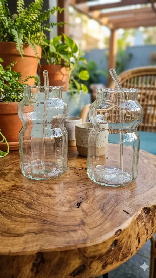 Shubh_Aura_4_Pack_Japanese_style_Glass_Tumbler_and_Straw_for_coffee,_ice_tea,_milk_shakes_and_mocktails_500ml