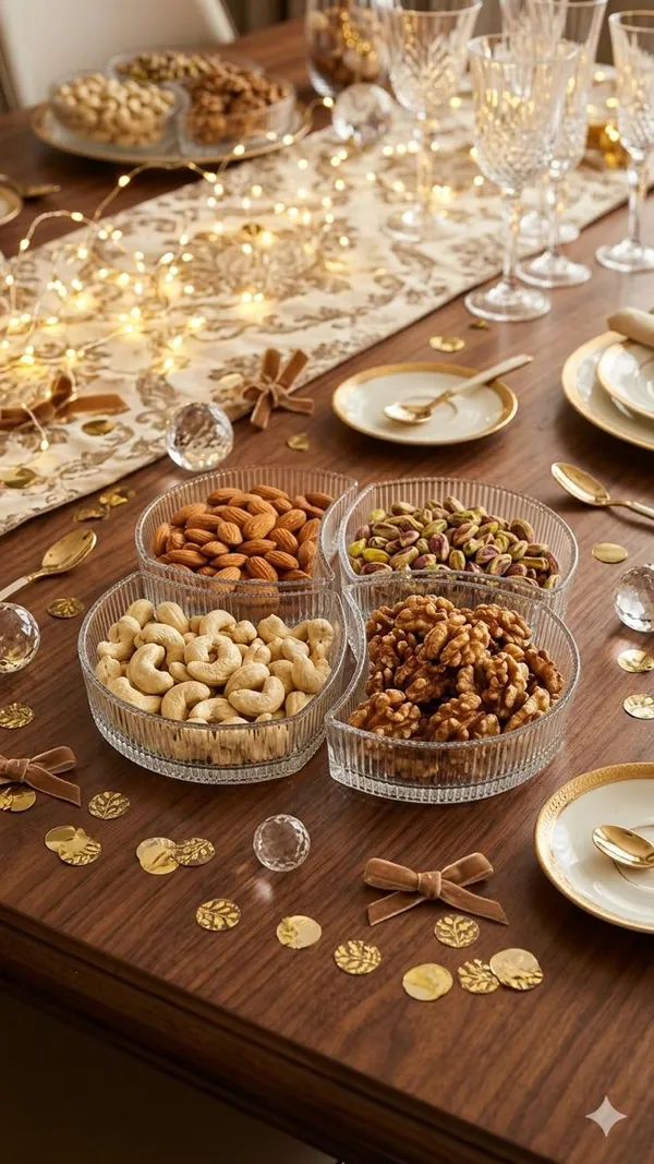Shubhaura_Boroslicate_glass_ribbed_design_set_of_4_glass_platter_to_serve_snacks_size_300ml_each