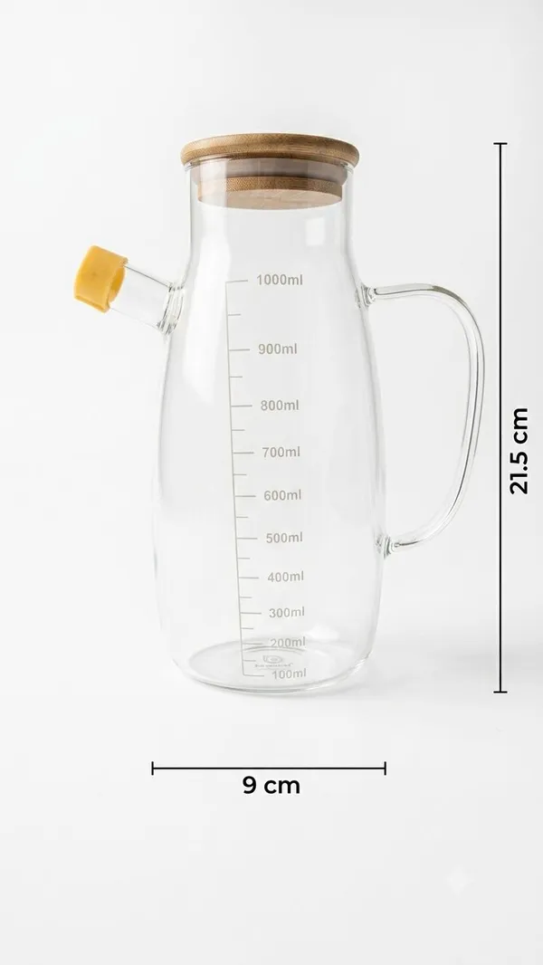 Shubh_Aura_premium_boroslilcate_glass_oil_dispenser_with_wooden_lid,_size_1000ml,_height_21.5cm_&_width_9cm