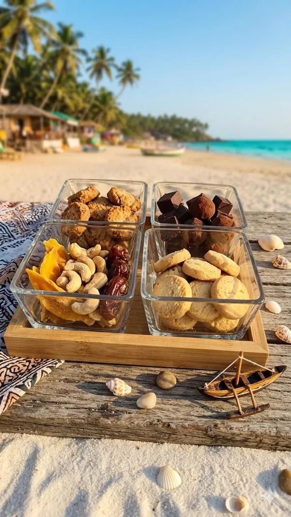 Shubhaura_Snack_platter_with_4_premium_square_glass_bowl_&_premium_acasia_wooden_tray_to_serve_Tiramisu_or_snacks