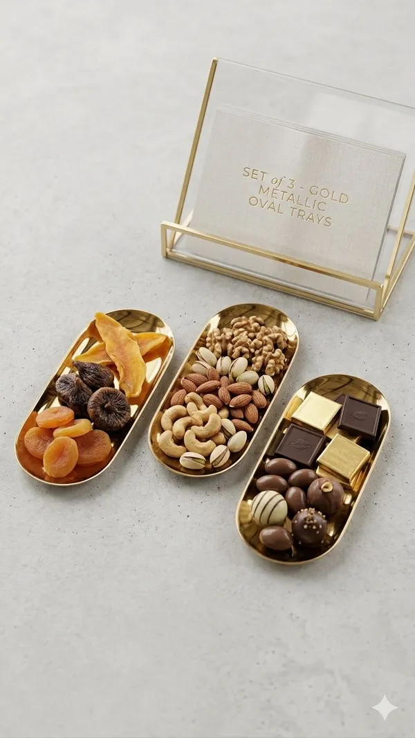 ShubhAura_pack_of_3_premium_hi_quality_stainless_steel_gold_finish_tray_for_multi_purpose_to_serve_appetizer_or_beverages
