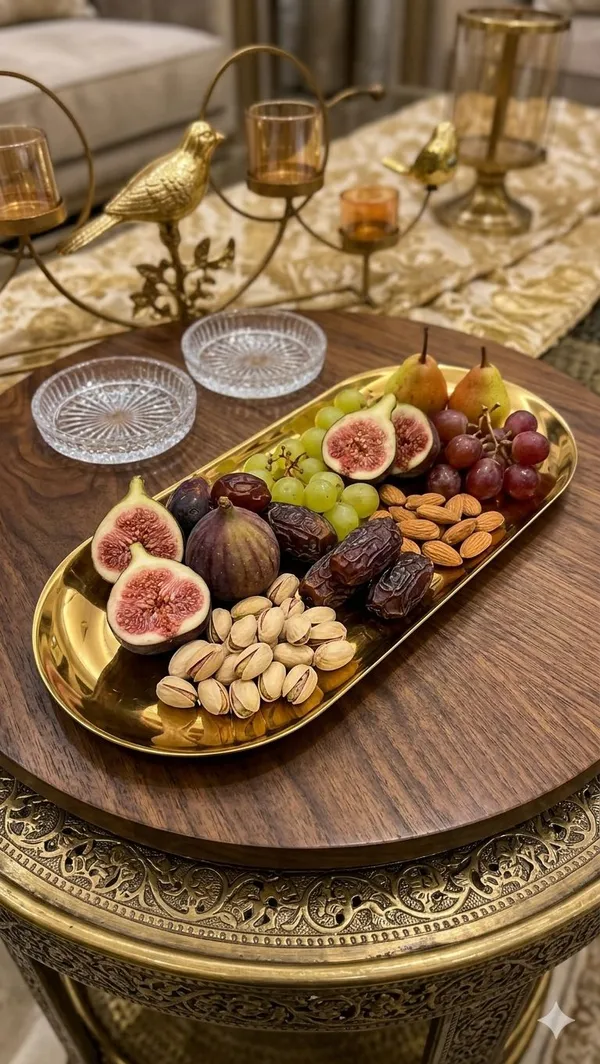 ShubhAura_pack_of_3_premium_hi_quality_stainless_steel_gold_finish_tray_for_multi_purpose_to_serve_appetizer_or_beverages