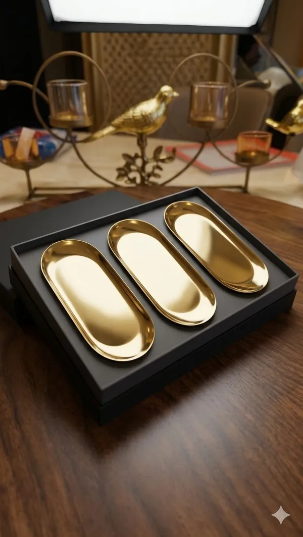 ShubhAura_pack_of_3_premium_hi_quality_stainless_steel_gold_finish_tray_for_multi_purpose_to_serve_appetizer_or_beverages