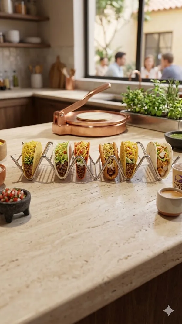 Shubh_Aura_pack_of_1,__Zig_Zag_stainless_steel_Taco_Holder,_Great_for_home_parties,_Kitti_Parties_Taco_serving