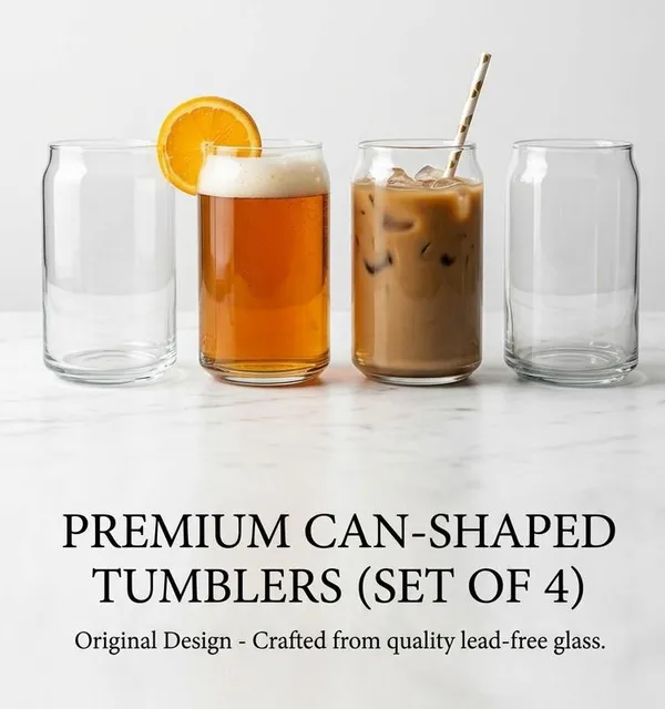Shubh_Aura_4_pack_vertical_ribbed_glass_tumbler_set_with_lid_and_glass_straw_for_ice_tea,_coffee,_moctails,_juices_500ml_each