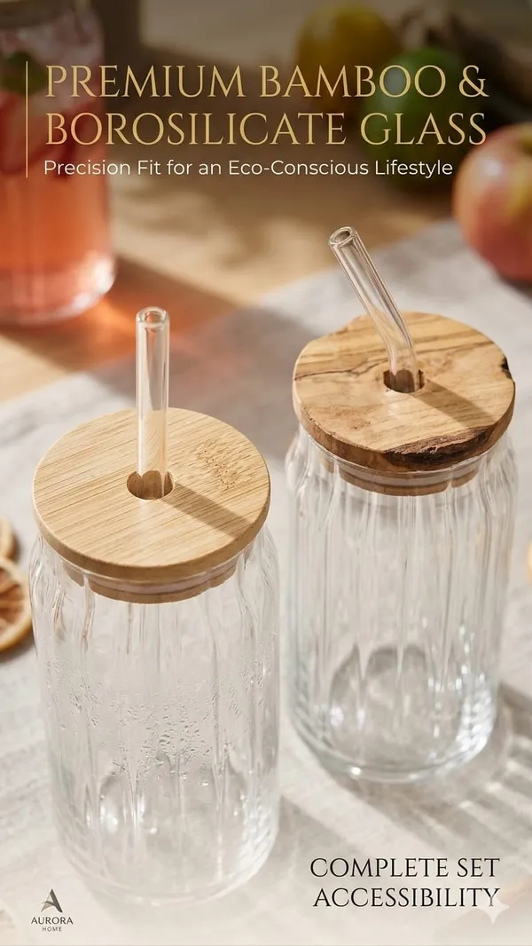 Shubh_Aura_4_pack_fluted_glass_tumbler_set_with_lid_and_glass_straw_for_ice_tea,_coffee,_moctails,_juices_500ml_each