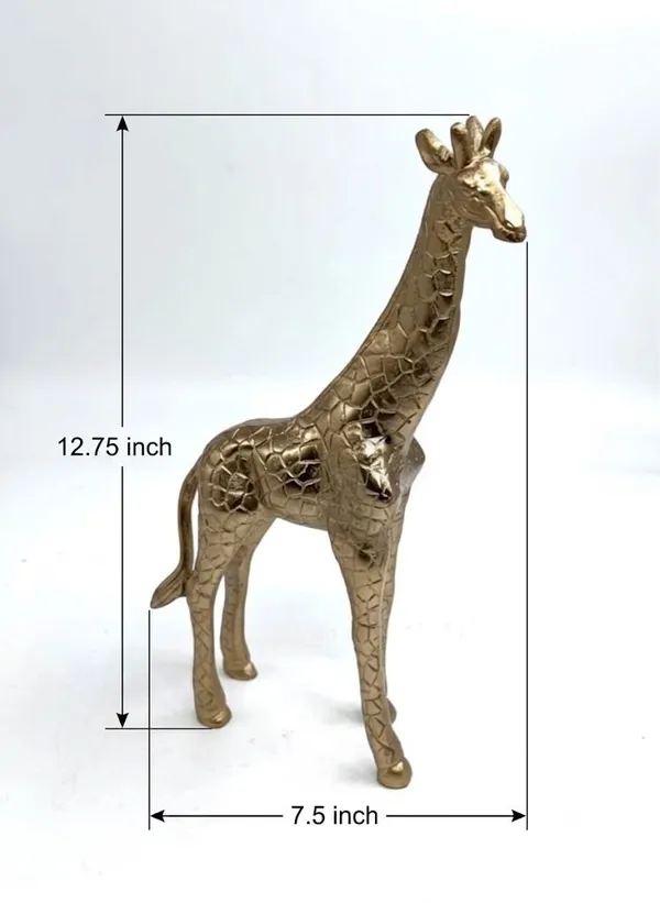 Shubh_Aura_Premium_Gold_finish_heavy_metal_Giraffe_Decorative_Animal_Figurine_for_Home_Decor