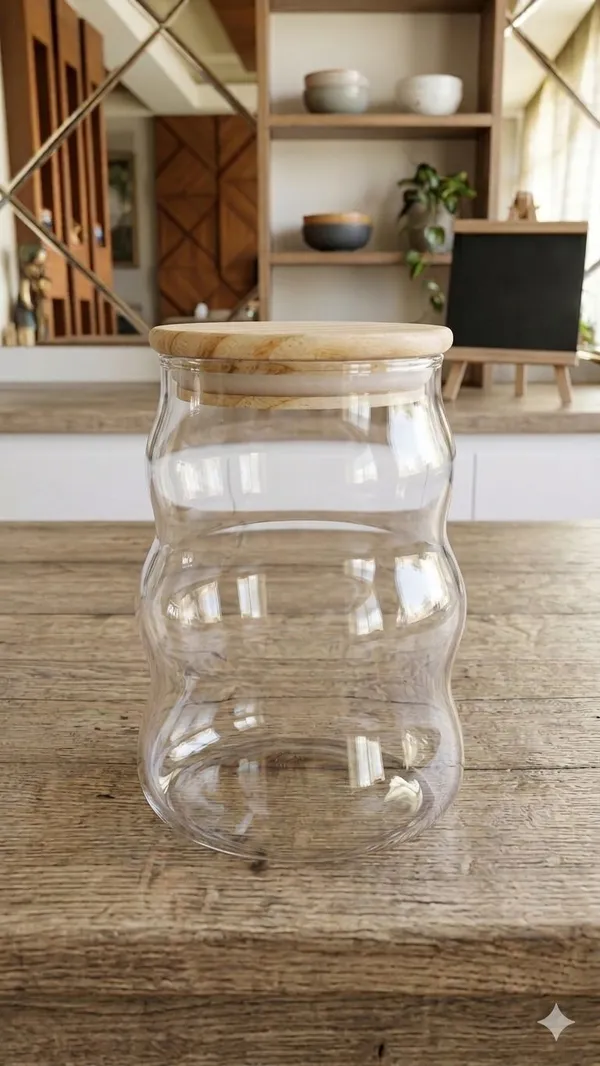 Shubh_Aura_Pack_of_4,_premium_glass_catarpillar_design_air_tight_jar_container_with_wooden_lid,_size_500ml