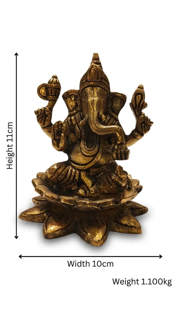 Shubh_Aura_100%_pure_Brass_natural_Golden_Traditional_Ganesh_Statue_On_Lotus_Figurine