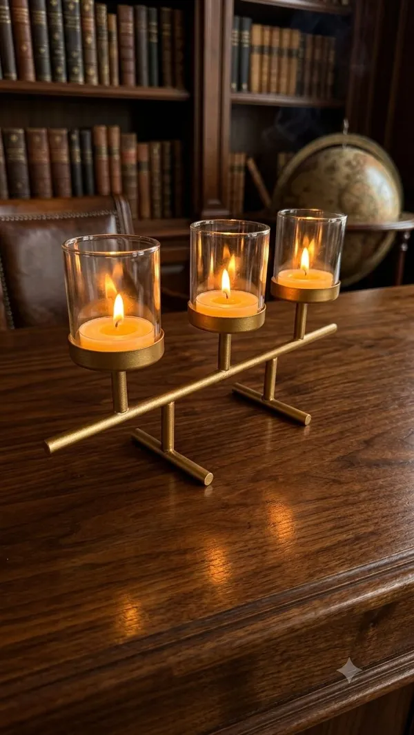 Shubh_Aura_Pack_of_1_Premium_Gold_finish_metal_candle_holder,_It_has_3_borosilicate_glass_to_proetct_fire,_its_good_for_Home_d�cor_dinining_table,_candle_decoration_for_festivals,_size_length_8.5cm_&_height_15.5cm