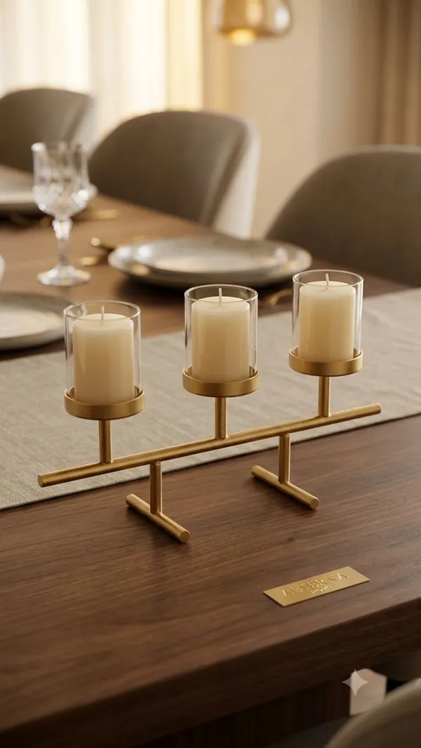 Shubh_Aura_Pack_of_1_Premium_Gold_finish_metal_candle_holder,_It_has_3_borosilicate_glass_to_proetct_fire,_its_good_for_Home_d�cor_dinining_table,_candle_decoration_for_festivals,_size_length_8.5cm_&_height_15.5cm