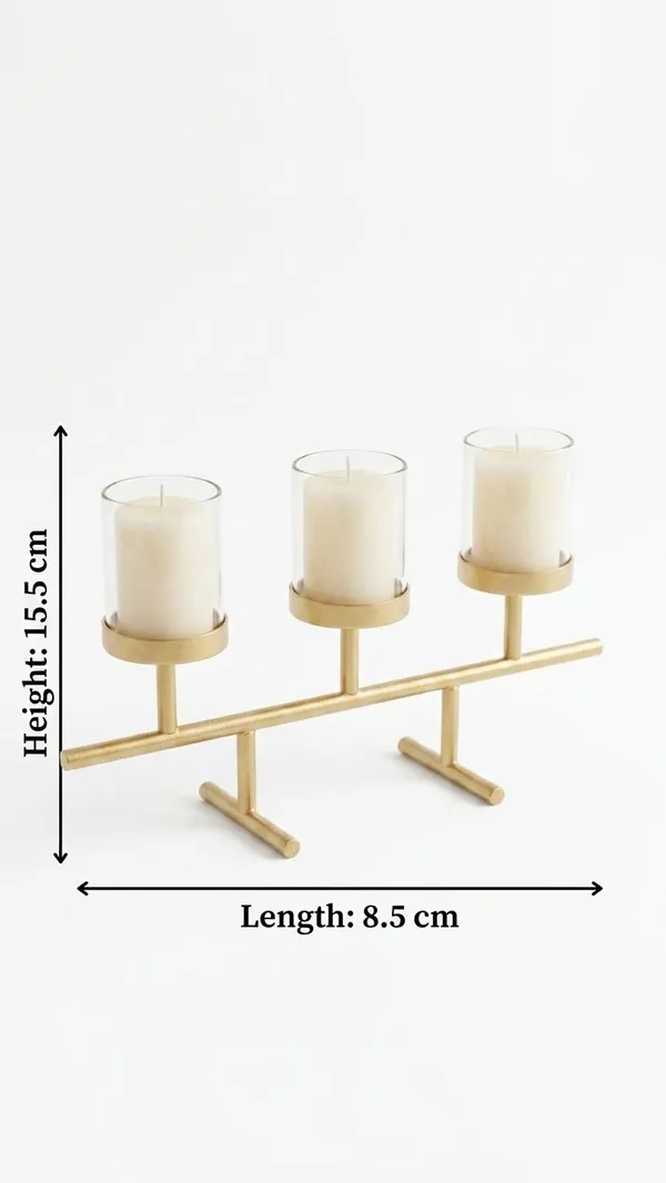 Shubh_Aura_Pack_of_1_Premium_Gold_finish_metal_candle_holder,_It_has_3_borosilicate_glass_to_proetct_fire,_its_good_for_Home_d�cor_dinining_table,_candle_decoration_for_festivals,_size_length_8.5cm_&_height_15.5cm