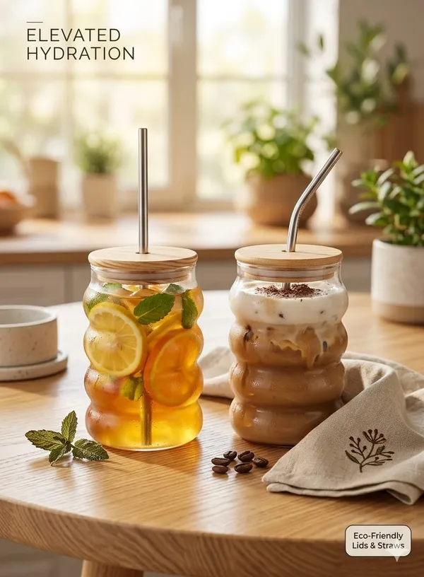 Shubh_Aura_set_of_4,__tiered_caterpillar_tumbler_with_wooden_lid_&_glass_straw_500ml_each