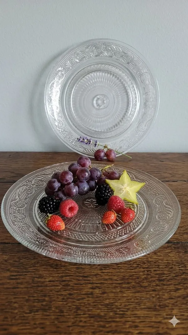 Shubh_aura_pack_of_6_snack_7"_round_plate_with_embossed_design_heavy_weight,_borosilicate_glass,
