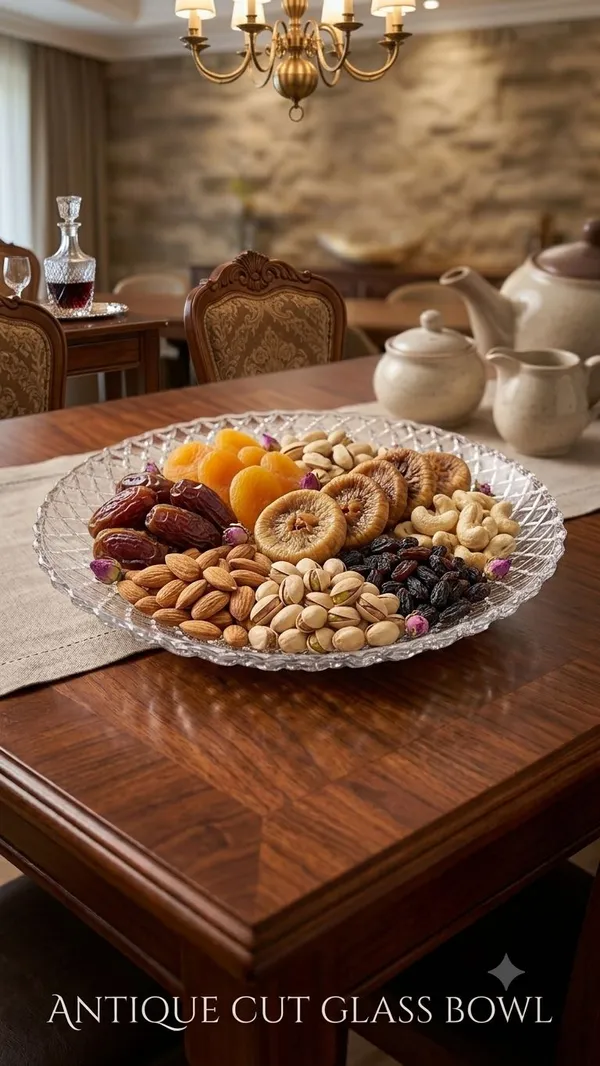 Shubh_Aura_set_of_2_Crystal_heavy_weight_bubble_design_Serving_Platter_for_snacks,_cakes,_fruits._good_for_home_and_restaurant,_Dia_21cm