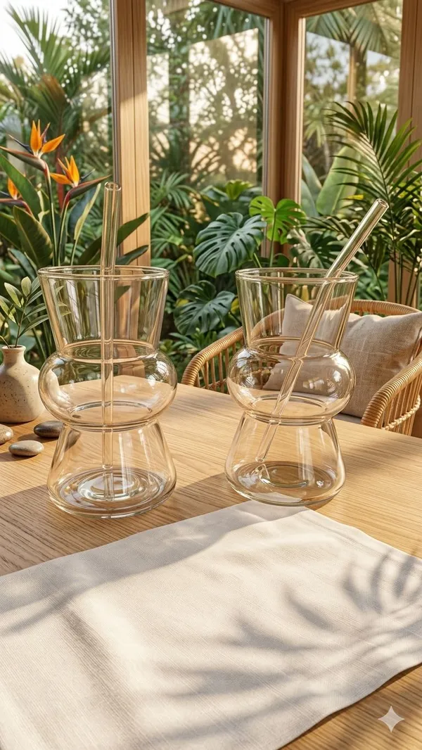 Shubhaura_Japanese,_modern_design_borosilicate_glass_tumbler_set_of_4_with_glass_straw_size_350ml