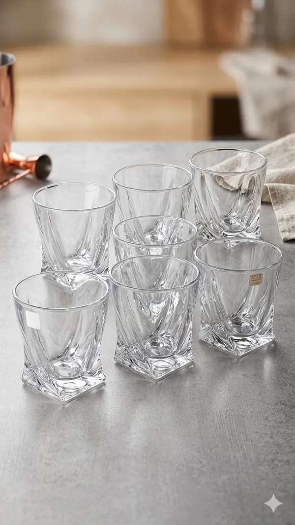 Shubh_Aura_set_of_4_Twisted_style_premium_Borosilicate_glasses_for_whiskey/juices/cocktail_or_everyday_use_300_ml