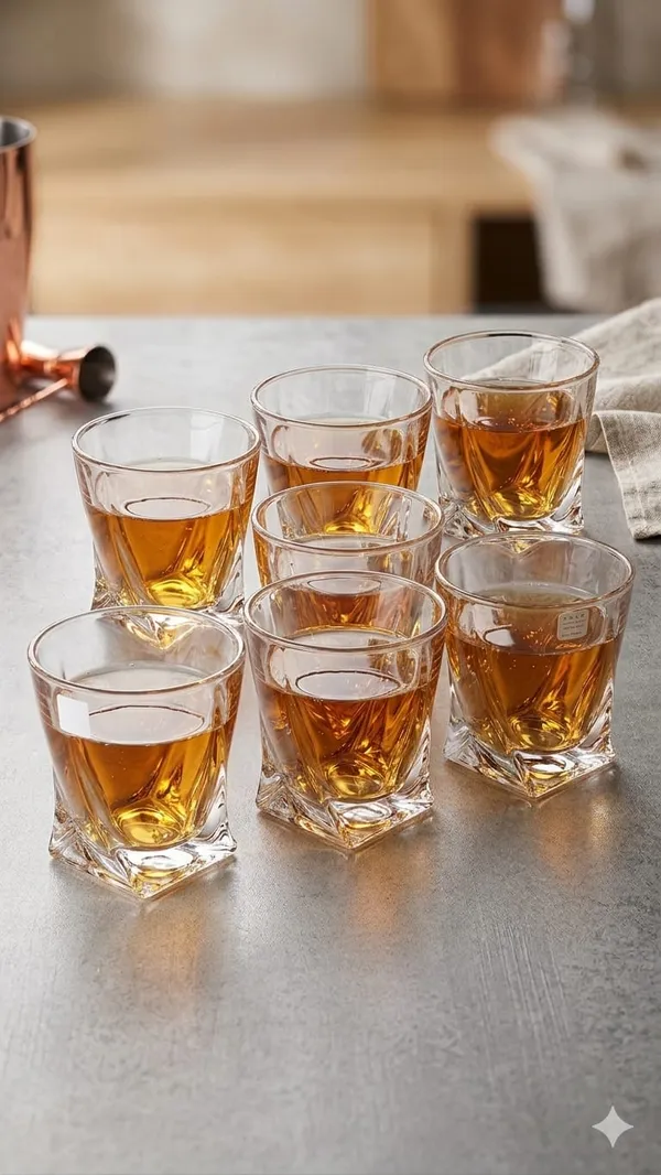 Shubh_Aura_set_of_4_Twisted_style_premium_Borosilicate_glasses_for_whiskey/juices/cocktail_or_everyday_use_300_ml