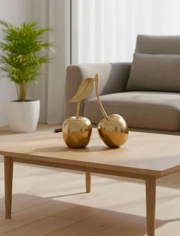 Shubh_Aura_premium_heavy_metal_Double_Cherry_statue_for_home_decor,_Decorative_show_piece_for_table_top,_size_11.5"x5.5"x12.5"