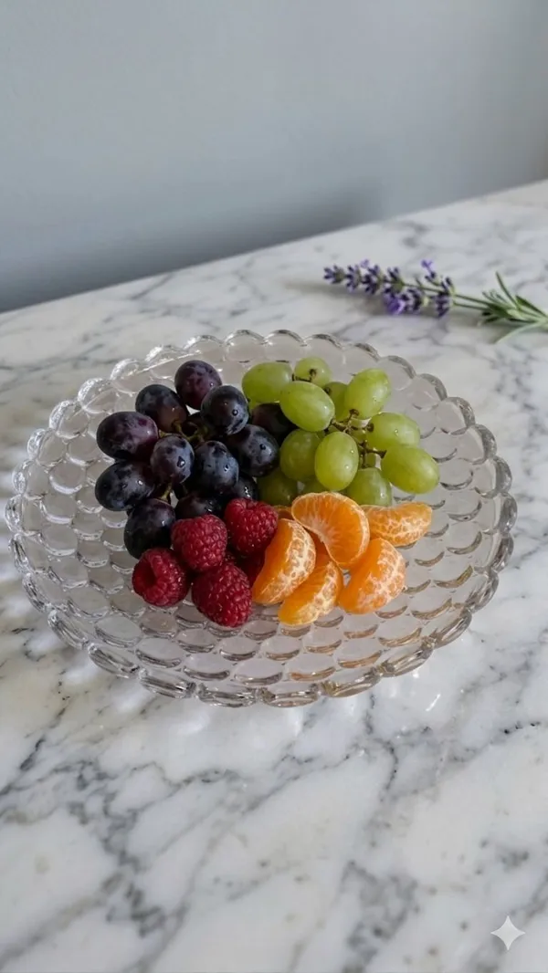 Shubh_Aura_Crystal_heavy_weight_bubble_design_Serving_Platter_for_snacks,_cakes,_fruits._good_for_home_and_restaurant