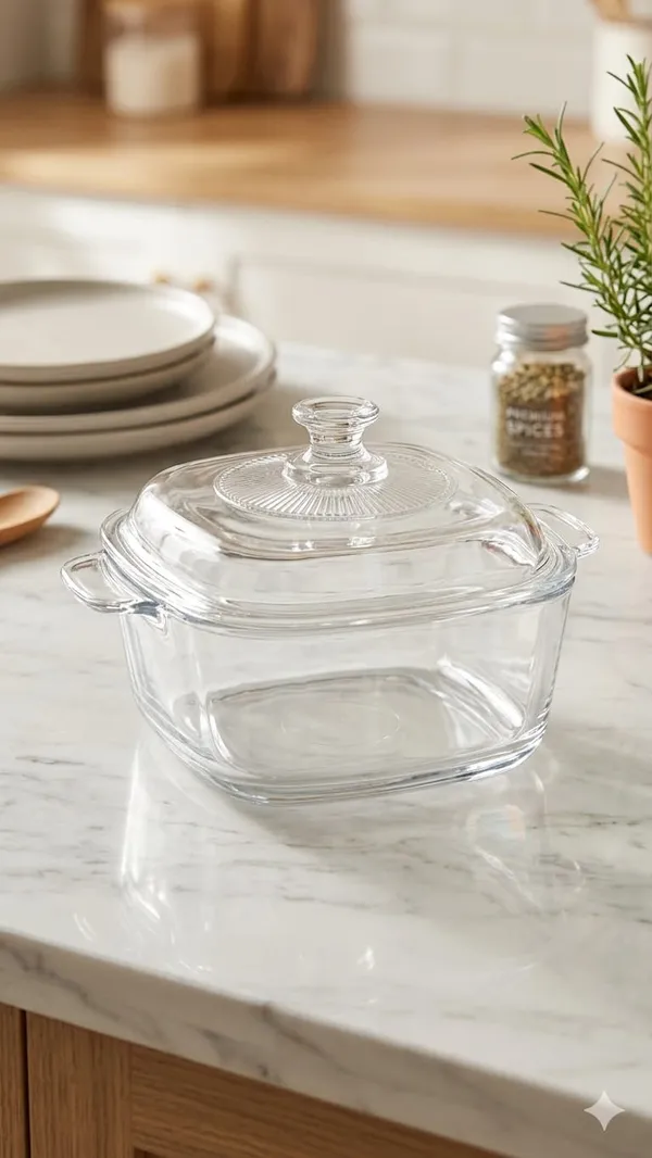 Shubh_aura_SET_OF_2_Fluted_Glass_Casserole_dish_with_Lid_1500ml_size,_Made_with_high_quality_borosilicate_glass,_Transparant_glass_lid_is_having_encircled_pattern_width_13.5cm_&_bowl_height_8_cm
