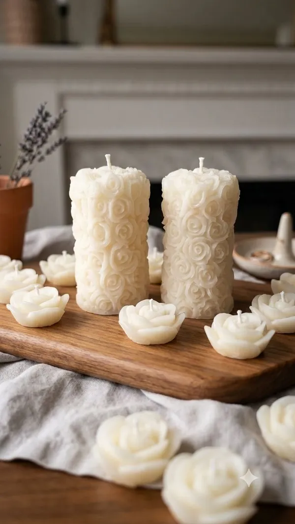 Shubh_Aura_100%_pure_Soy_Wax_scented_Candles_set_of_10.__8_flower_shape_floated_candles_&_2_3D_Flower_shape_small_Pillar_Candle,_Beautiful_for_decoration_&_Gifting