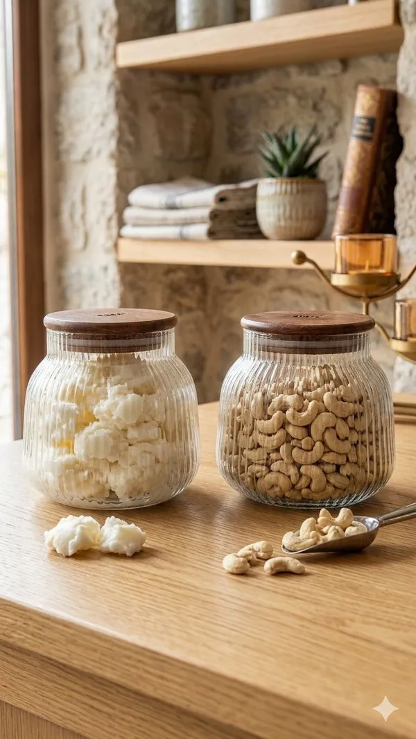 Shubh_Aura_Pack_of_2,_heavy_glass_fluted_design_air_tight_jar_container_with_wooden_lid_for_kitchen_storage_size_800ml