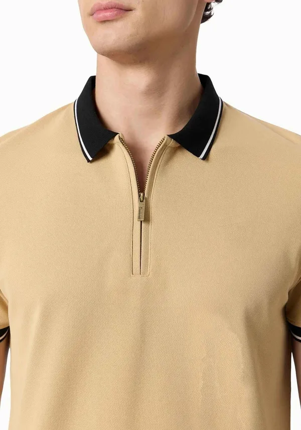 Beige_Azure_Trim_Lustra_Cotton_Polo_T_Shirt_For_Men