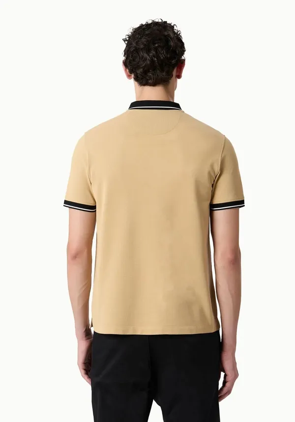 Beige_Azure_Trim_Lustra_Cotton_Polo_T_Shirt_For_Men