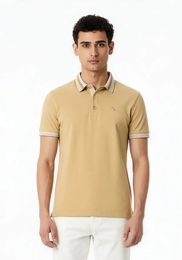 Beige_Club_Monaco_Lustra_Cotton_Polo_T_Shirt_For_Men