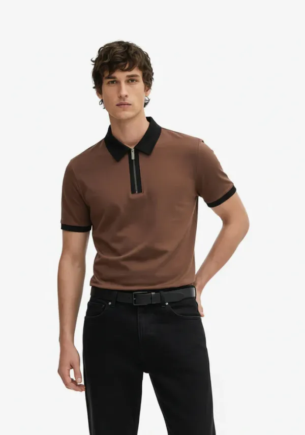 Founders_Zipper_Polo_Rust