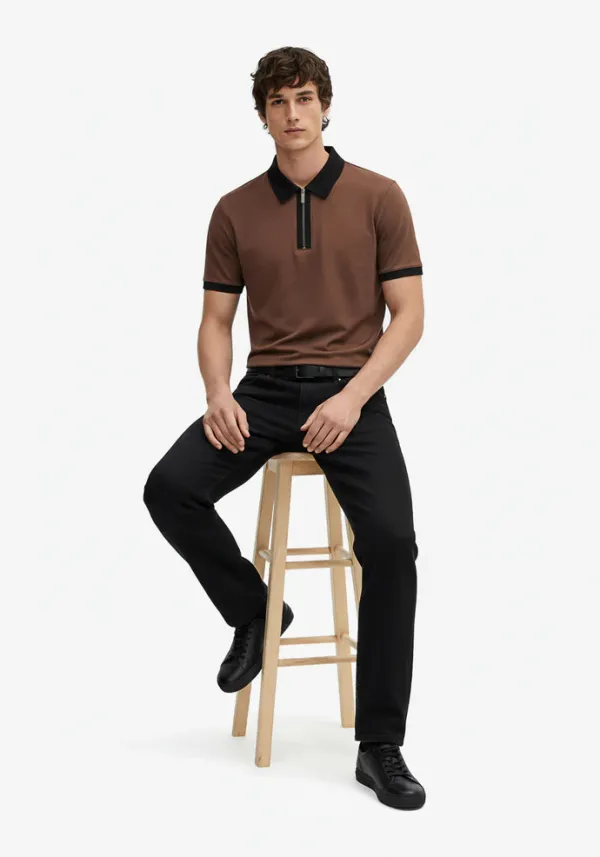 Founders_Zipper_Polo_Rust