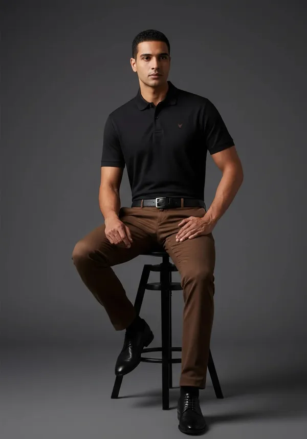 Black_Arin_Lucky_Dove_Lustra_Cotton_Pique_Polo_T_Shirt_For_Men