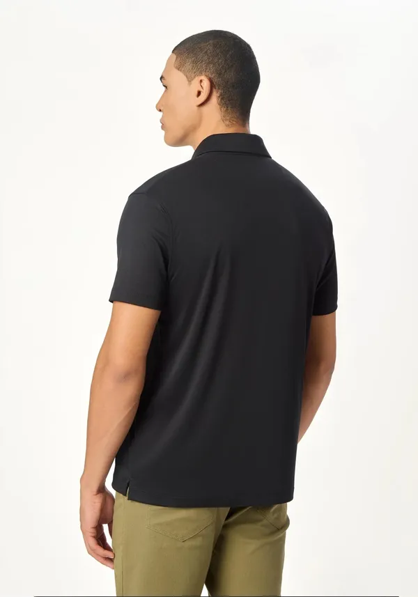 Black_Arin_Lucky_Dove_Lustra_Cotton_Pique_Polo_T_Shirt_For_Men