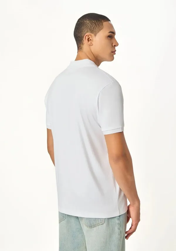 White_Noir_Luxe_Zipper_Lustra_Cotton_Polo_T_Shirt_For_Men