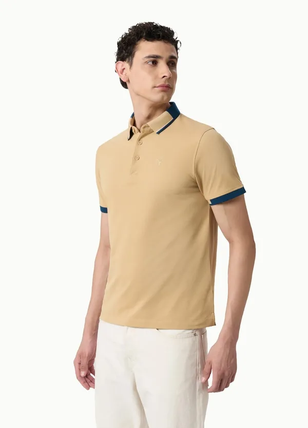 Beige_Midnight_Amber_Lustra_Cotton_Polo_T_Shirt_For_Men
