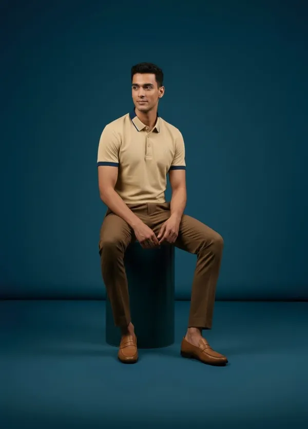 Beige_Midnight_Amber_Lustra_Cotton_Polo_T_Shirt_For_Men