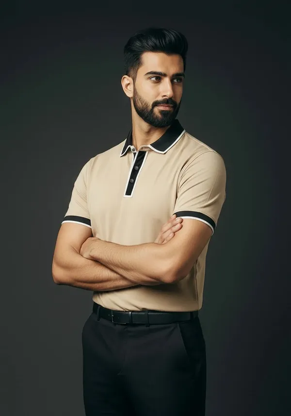 Beige_Velvet_Hour_Liquid_Oat_Lustra_Cotton_Polo_T_Shirt_For_Men