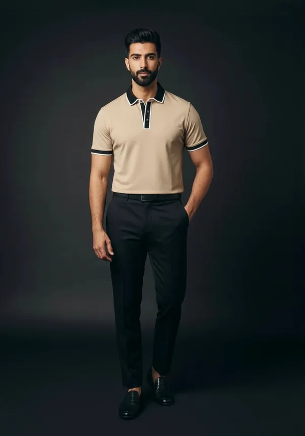 Beige_Velvet_Hour_Liquid_Oat_Lustra_Cotton_Polo_T_Shirt_For_Men