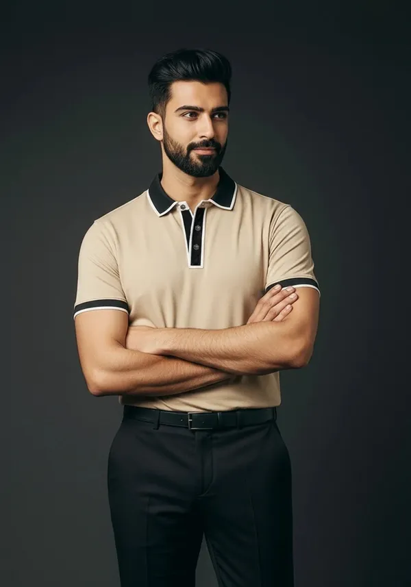 Beige_Velvet_Hour_Liquid_Oat_Lustra_Cotton_Polo_T_Shirt_For_Men