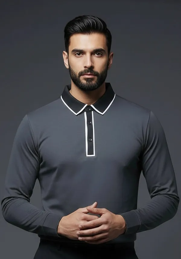 Grey_Classic_Full_Sleeve_Charcoal_Lustra_Cotton_Polo_T_Shirt_For_Men