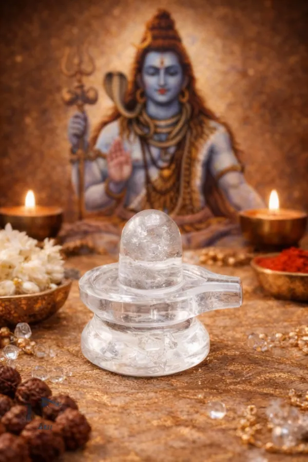 Sphatik_(Clear_Quartz)_Shivling_|_(A_Grade)_Original_Certified_Idol_|_Clear_Quartz_Crystal_for_Mediation,_Pooja,_Healing